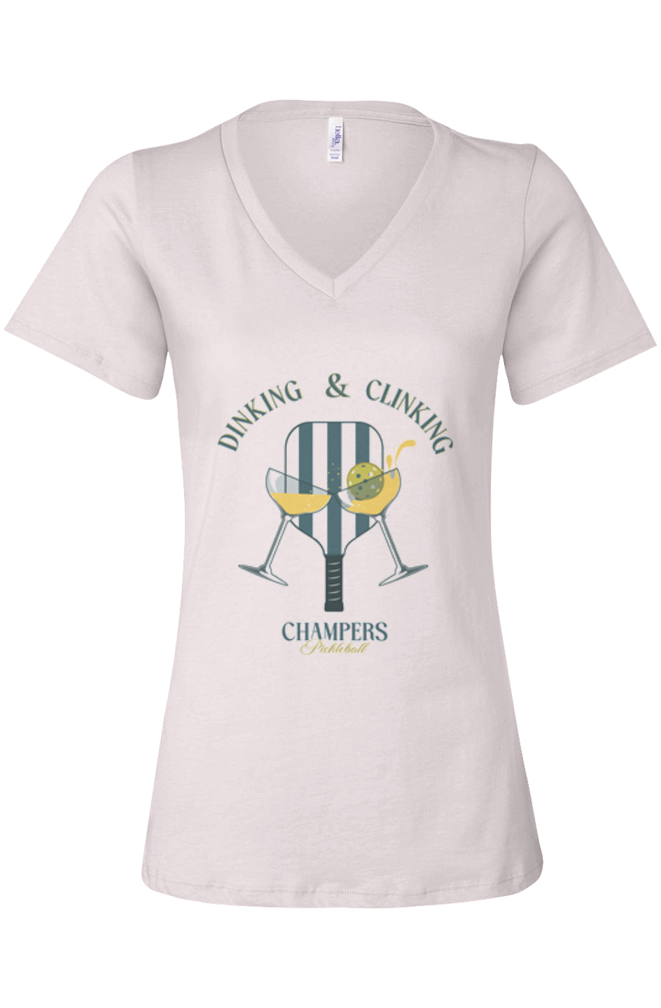 Women’s Casual Dinking & Clinking V-Neck Tee