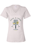 Women’s Casual Dinking & Clinking V-Neck Tee
