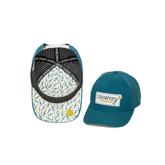 Performance Pickleball Hat Rubber Champers Logo Green