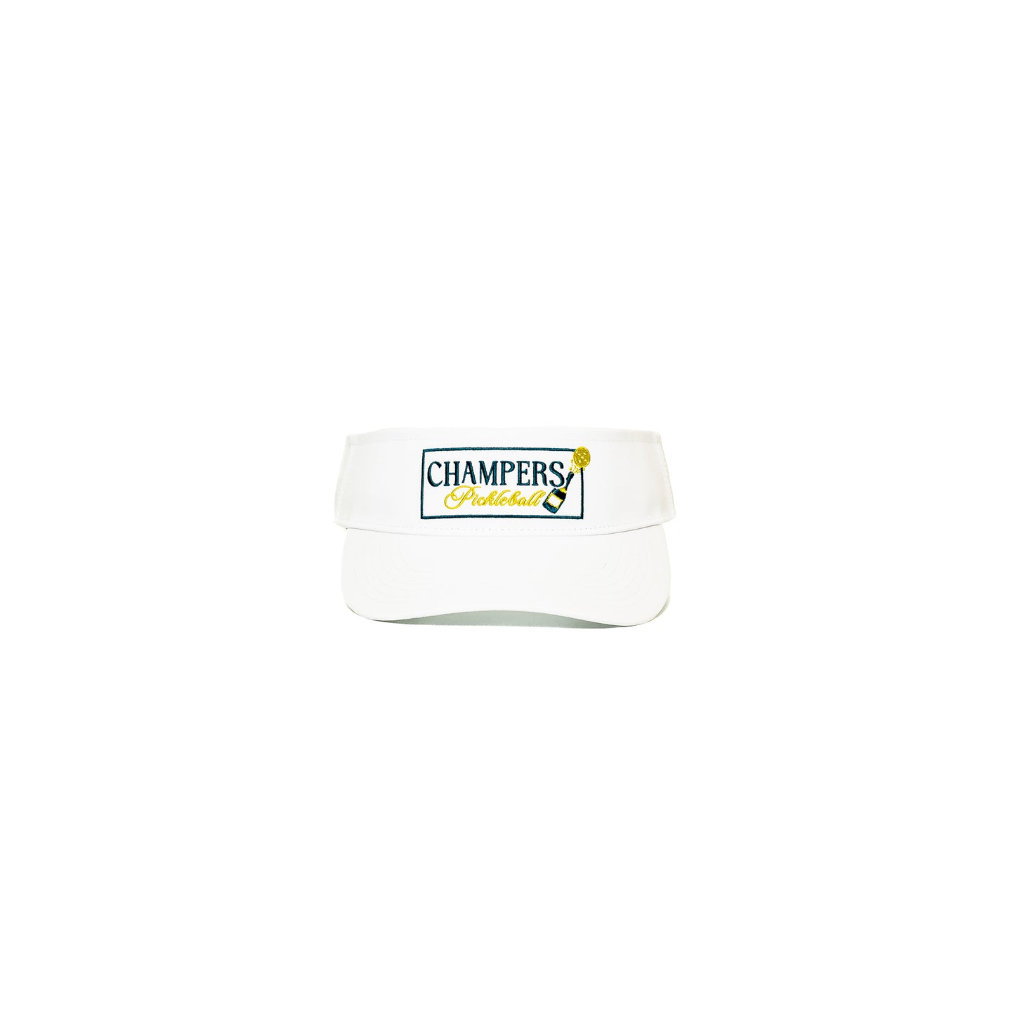 Performance Visor Rubber Champers Logo White