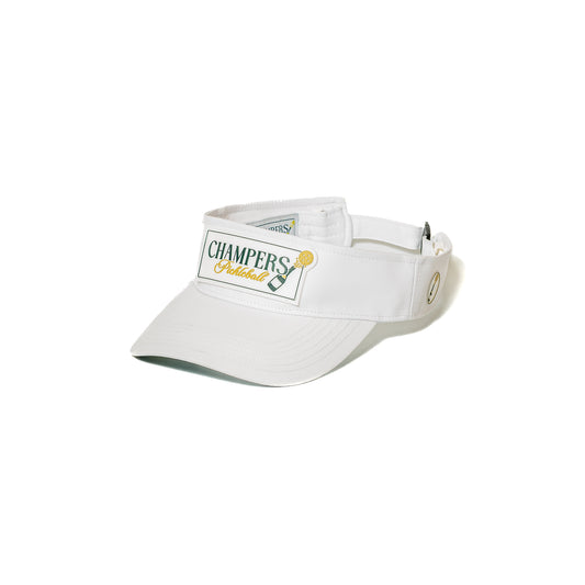 Performance Pickleball Visor Rubber Champers Logo White