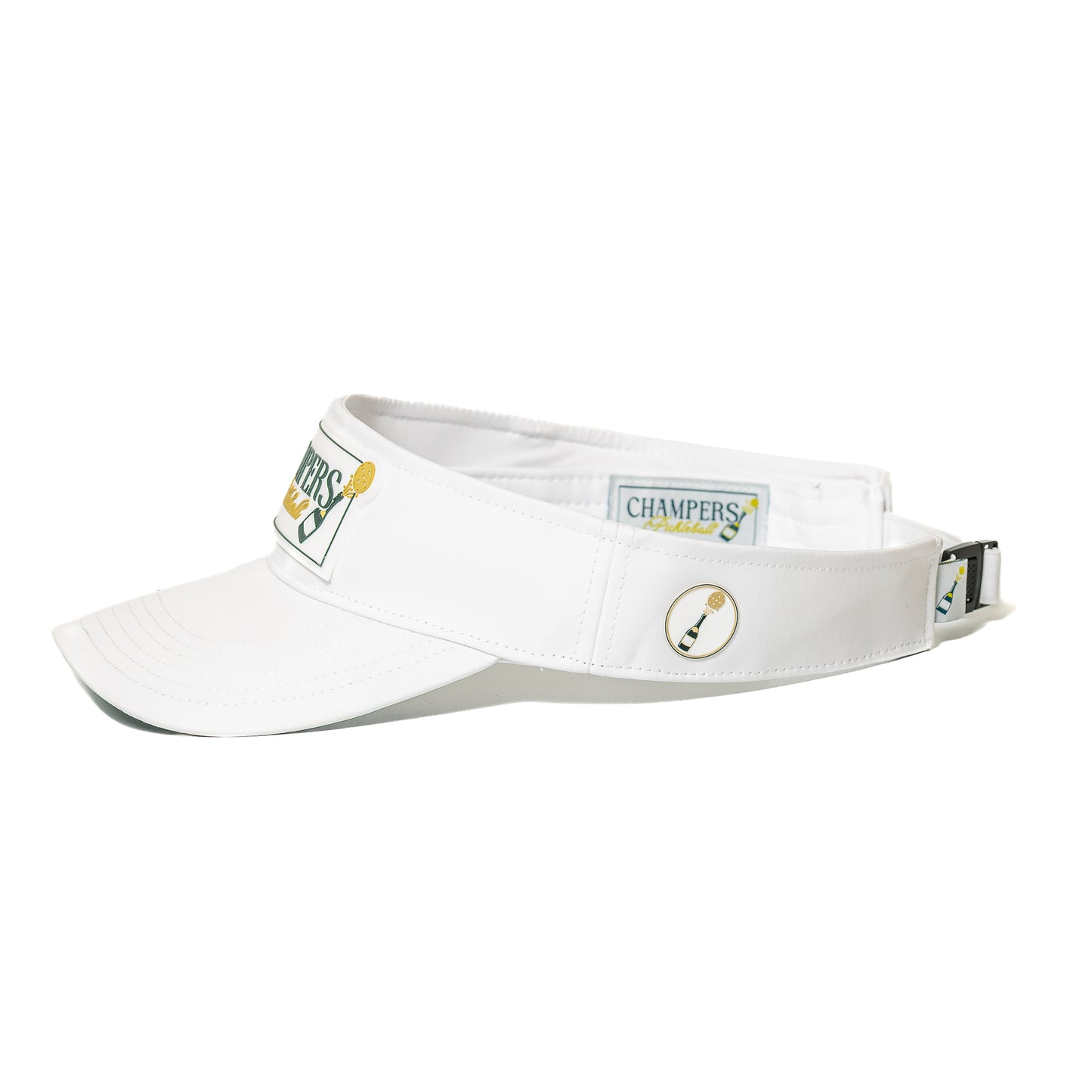 Performance Visor Rubber Champers Logo White