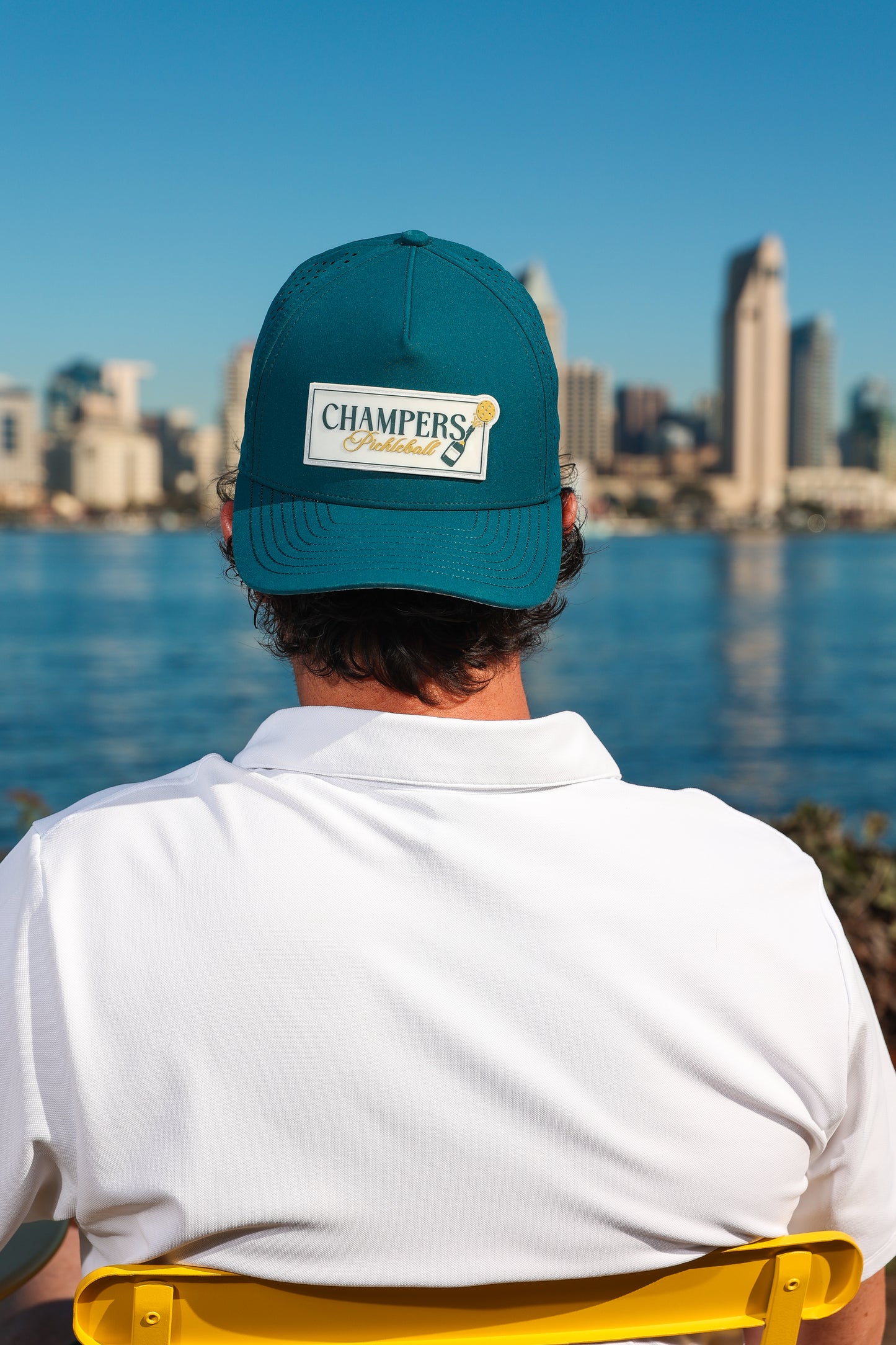Performance Hat Rubber Champers Logo Green