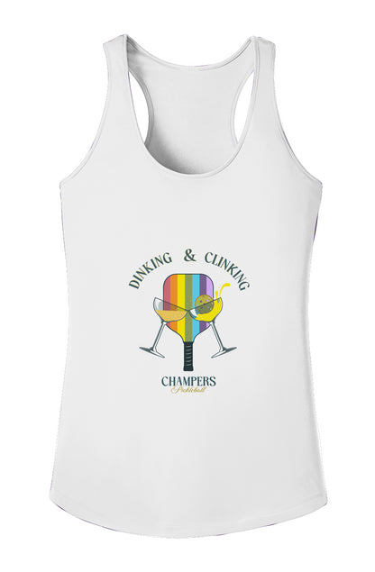 Women's Rainbow Clinking Performance Tank - White
