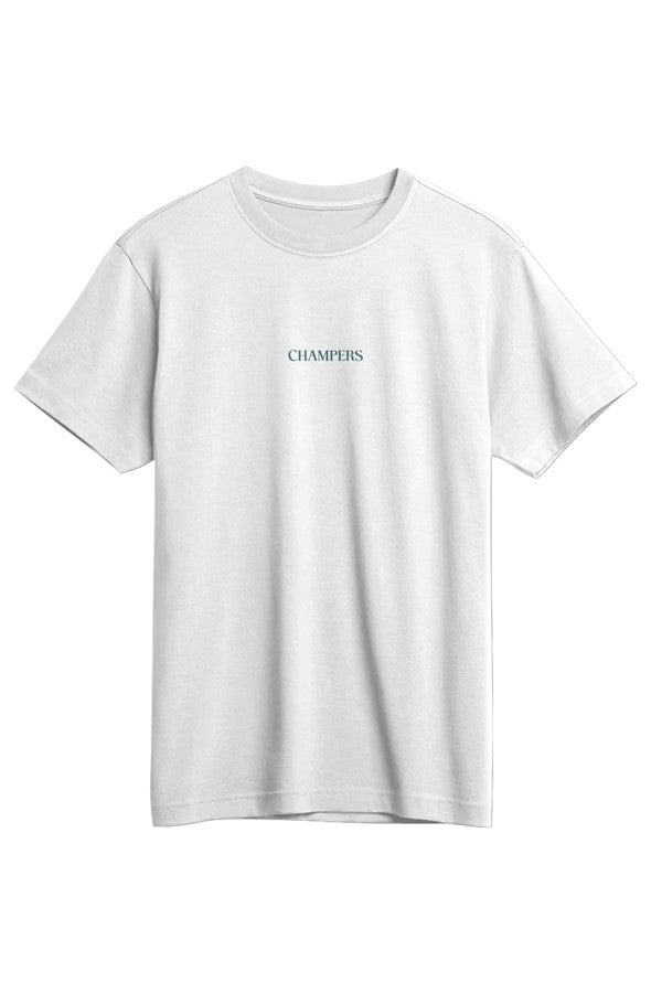 FINAL Supima Tee Champers front Bottle Back