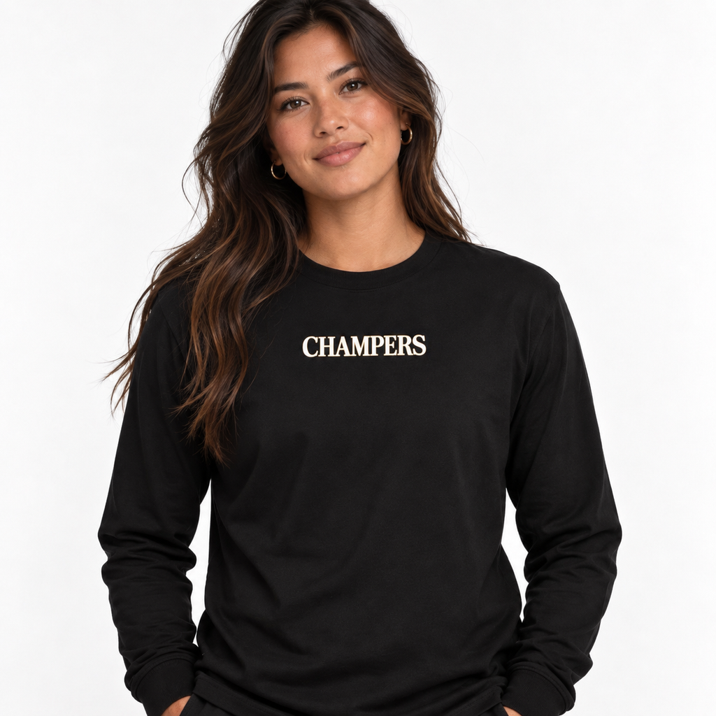 Champers Supima Long Sleeve - Black