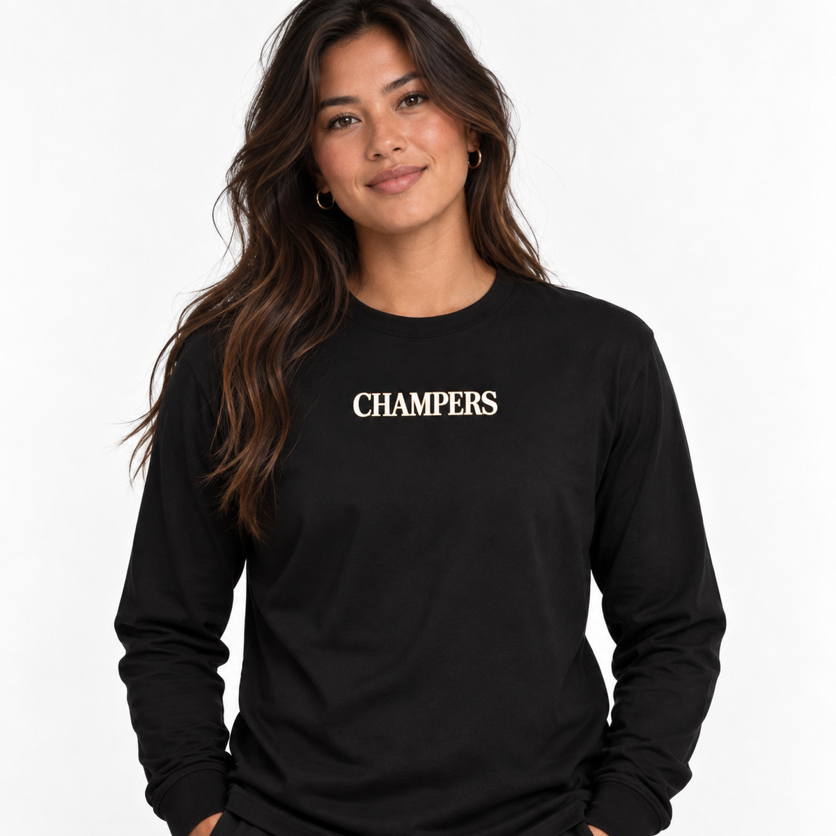 Champers Supima Long Sleeve - Black