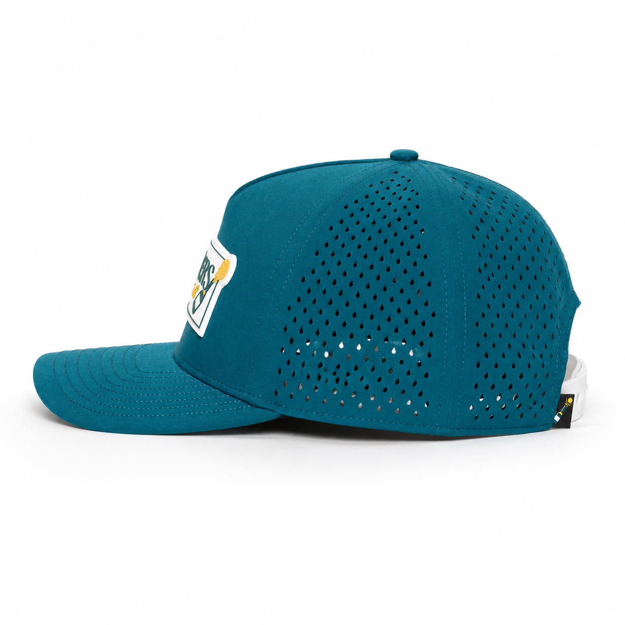 Champers dark green performance pickleball hat with rubber logo patch