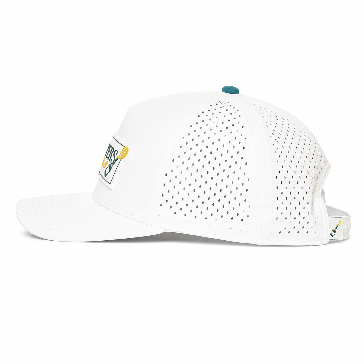 Performance Pickleball Hat Rubber Champers Logo White