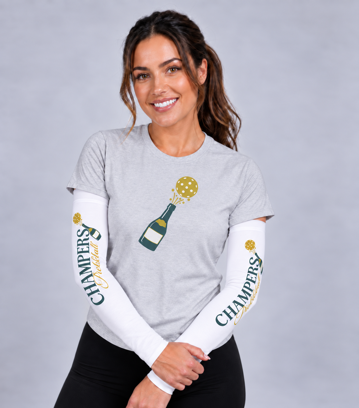 Performance UV Sleeves Champers Logo White