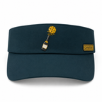 Champers green pickleball visor with rubber logo patch, view 3