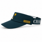 Champers green pickleball visor with rubber logo patch, open-top