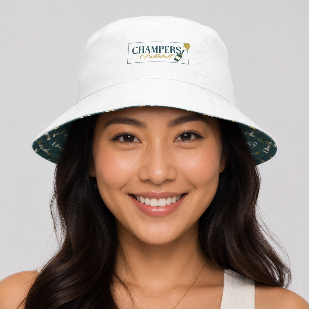 Reversible; linen-feel; moisture-wicking interior; wide brim