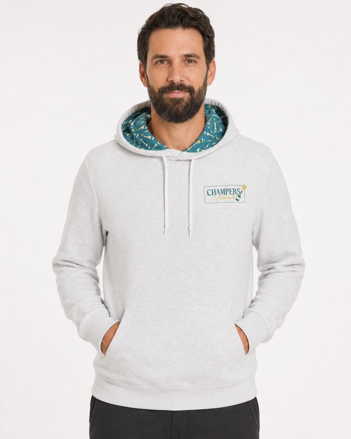 Pullover Hoodie Bottle Burst Heather Gray