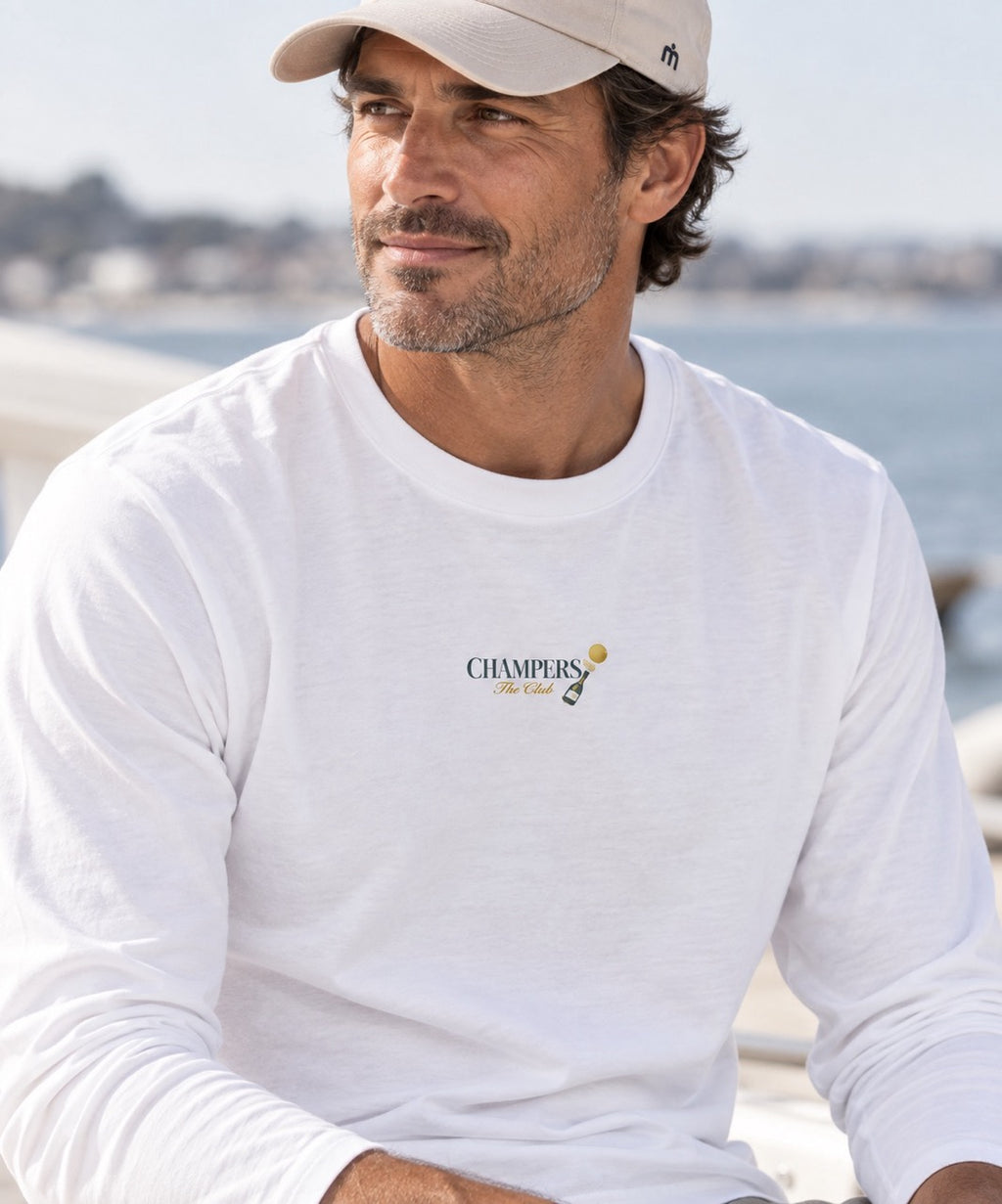 The Club Supima Long Sleeve - White