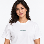 Champers premium Supima cotton pickleball tee in white, view 3