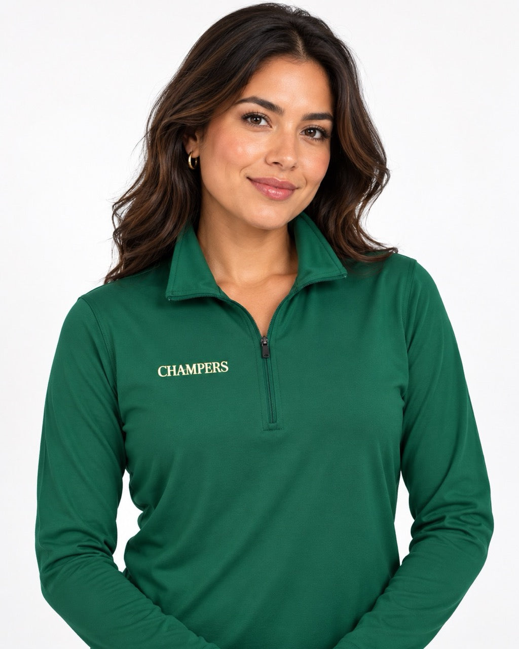Women's Quarter-Zip Green