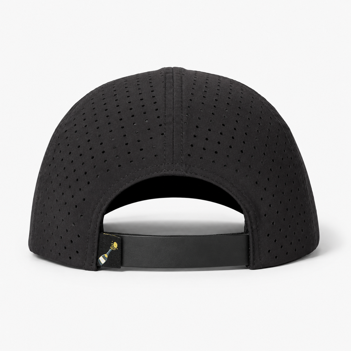 Champers Rubber Logo 5-Panel Hat – Black