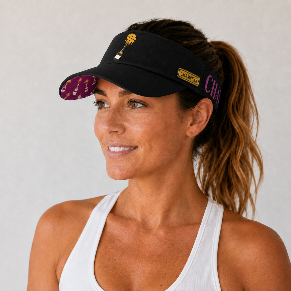 Bottle Logo Performance Visor – Black