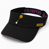 Performance Pickleball Visor Rubber Champers Logo Black