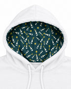 Champers Super Soft pickleball hoodie with 99 Bottles hood liner, view 3