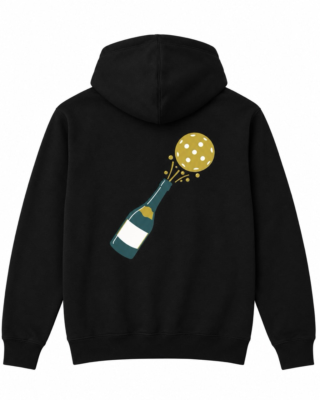 Champers Super Soft pickleball hoodie hood liner detail, view 5