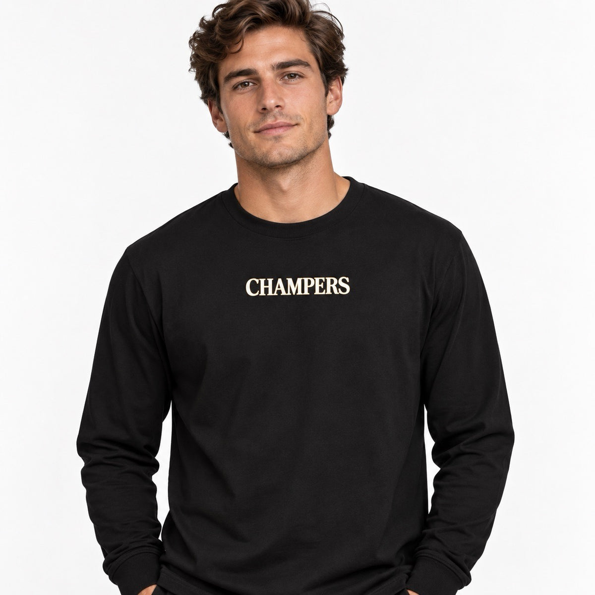 Champers Supima Long Sleeve - Black
