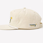 Champers rope cap in ecru with logo, view 4