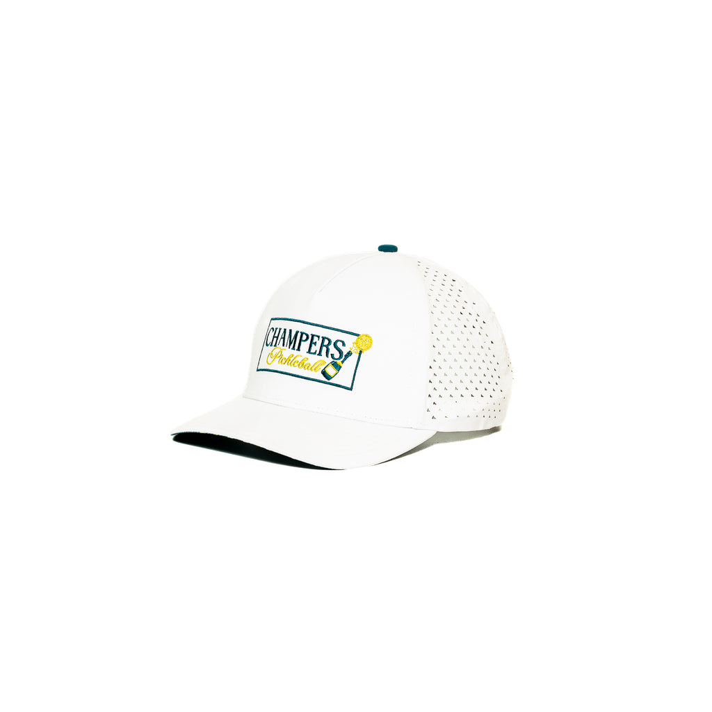 Performance Pickleball Hat Embroidered White