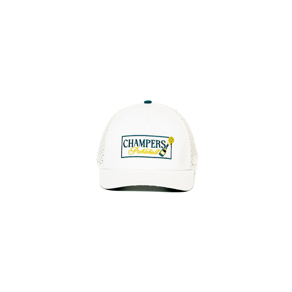 Performance Pickleball Hat Embroidered White