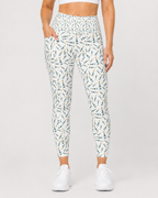 Champers women's Champagne Dreams pickleball leggings in white, view 4