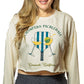 Women's Lightweight Cropped Crew Coronado Clinking Sweatshirt  Bone Color